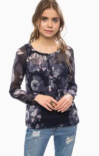Синяя блуза с цветочным принтом Lerros