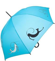 Зонт-трость голубого цвета с системой "антиветер" Doppler
