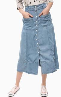 Синяя джинсовая юбка с карманами NÜmph