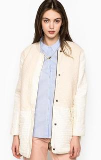 Удлиненная бежевая куртка Maison Scotch