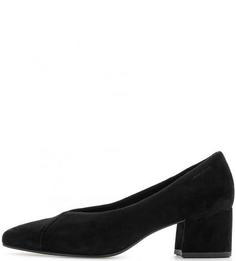 Черные замшевые туфли на небольшом каблуке Vagabond