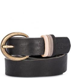 Кожаный ремень с круглой пряжкой Lee