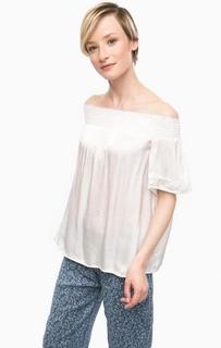 Блуза белого цвета с короткими рукавами D&S Ralph Lauren