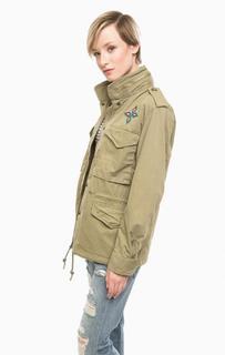 Куртка цвета хаки со скрытым капюшоном D&S Ralph Lauren