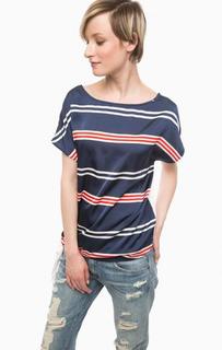 Синяя блуза в полоску Gas