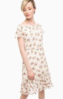 Платье средней длины с цветочным принтом D&S Ralph Lauren