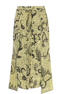 Шелковая юбка асимметричного кроя с принтом Diane Von Furstenberg