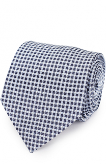 Шелковый галстук с узором Ermenegildo Zegna
