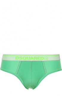 Хлопковые брифы с логотипом бренда Dsquared2