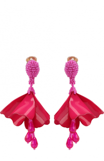 Серьги-клипсы с кристаллами Oscar de la Renta