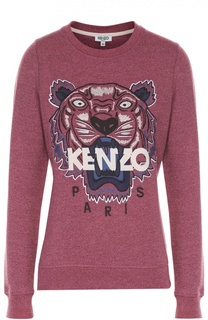 Хлопковый свитшот с вышивкой в виде тигра Kenzo