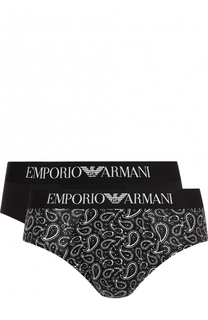 Комплект из двух хлопковых брифов Emporio Armani