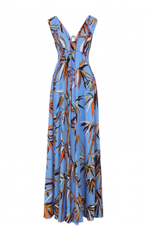 Шелковое платье-макси с ярким принтом Emilio Pucci
