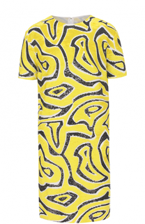 Шелковое платье с контрастной вышивкой пайетками Emilio Pucci