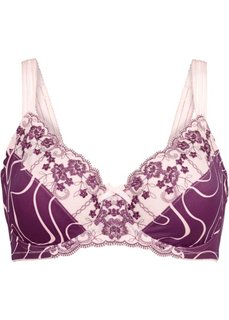 Бюстгальтер, чашка D (сливовый/кремово-розовый) Bonprix