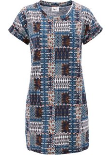 Футболка с коротким рукавом (темно-синий с рисунком) Bonprix