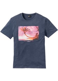 Футболка Regular Fit (темно-синий меланж) Bonprix