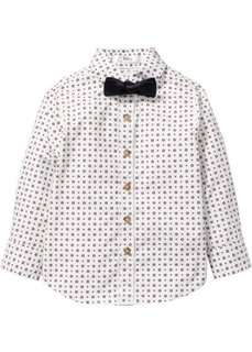 Рубашка с принтом + бабочка (2 изд.), Размеры  80/86-128/134 (цвет белой шерсти с рисунком) Bonprix