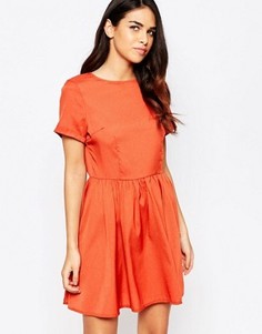 Короткое приталенное платье AX Paris - Оранжевый