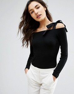 Топ с завязывающимися бретельками ASOS - Черный