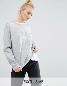 Свитшот с логотипом Monki - Серый