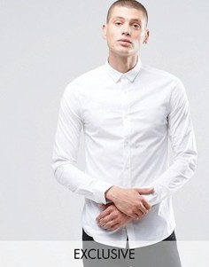 Стретчевая рубашка скинни Only &amp; Sons - Белый