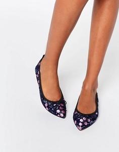 Балетки с острым носом ASOS LULU - Темно-синий