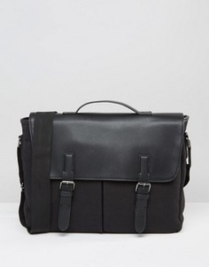 Парусиновый портфель с карманами спереди ASOS - Черный
