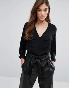 Тканое боди‑блузка New Look - Черный