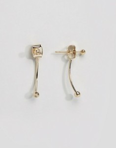 Тонкие серьги-подвески ограниченной серии с шариками - Золотой Asos