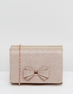 Блестящая вечерняя сумочка с бантиком Ted Baker Kimmeyy - Золотой