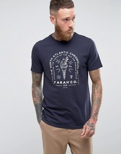 Темно-синяя облегающая футболка с логотипом в виде мороженого Farah Northley - Темно-синий