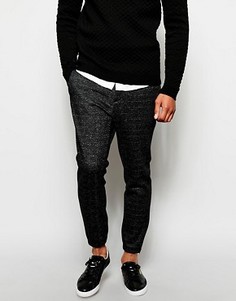 Элегантные зауженные спортивные брюки из первосортного трикотажа ASOS - Черный