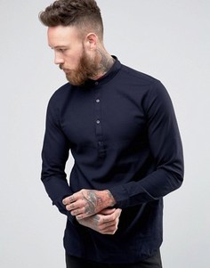 Узкая рубашка-премиум в стиле туники Jack &amp; Jones - Темно-синий