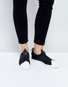 Черные кроссовки-слипоны adidas Originals Superstar - Черный