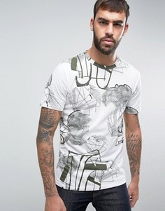 Футболка со сплошным принтом Only &amp; Sons - Белый