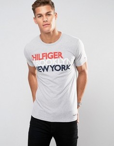 Серая меланжевая футболка с принтом Brooklyn Tommy Hilfiger Denim - Серый
