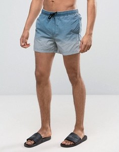 Синие короткие шорты для плавания с эффектом деграде ASOS - Синий