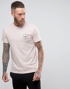 Узкая розовая футболка с логотипом Farah - Розовый