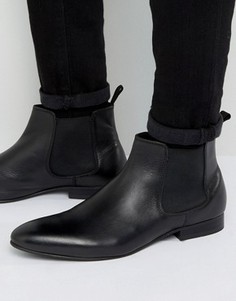 Черные кожаные ботинки челси Dune Mister - Черный