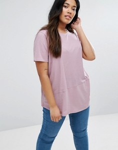 Футболка в рубчик ASOS CURVE - Фиолетовый
