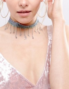Ожерелье-чокер с эффектом кольчуги ASOS - Мульти