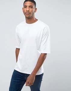 Свободная футболка с заниженной линией плеч United Colors of Benetton - Белый