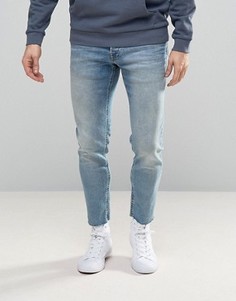 Узкие джинсы с необработанными краями Jack &amp; Jones Intelligence - Синий