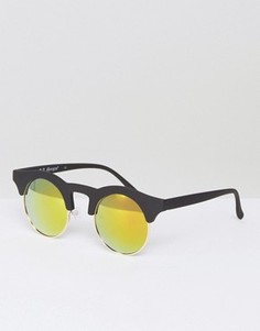 Черные матовые солнцезащитные очки в круглой оправе AJ Morgan Potter - Черный