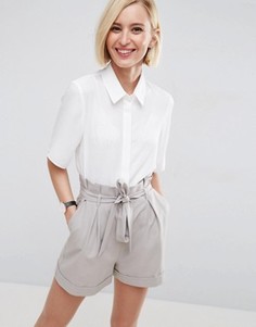 Укороченная блузка с короткими рукавами ASOS - Белый