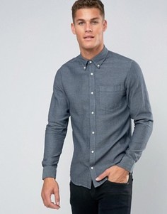 Строгая рубашка с воротником на пуговицах Jack &amp; Jones Premium - Синий