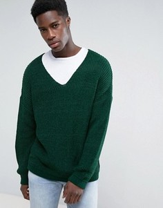 Свободный зеленый джемпер ASOS - Зеленый