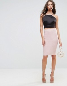 Юбка-карандаш с завышенной талией ASOS - Розовый