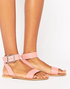 Кожаные сандалии ASOS FLEEK - Оранжевый